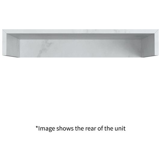 Ruby Smokey 800mm Wall Hung White Marble Basin Shelf & Brushed Bronze Bottle Trap - RUBY108911 - Envy Bathrooms Ltd