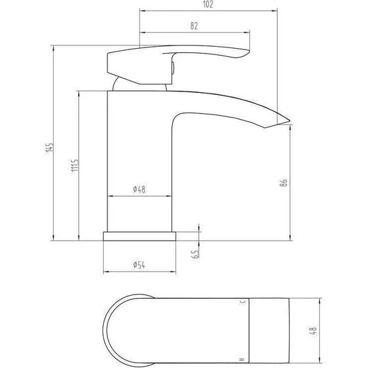 Ruby Teddy Basin Mixer - Chrome - RUBY105747 - Envy Bathrooms Ltd