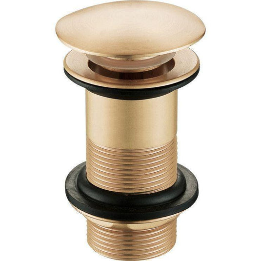 Ruby Unslotted Mushroom Basin Waste (1 1/4") - Brushed Bronze - RUBY108982 - Envy Bathrooms Ltd