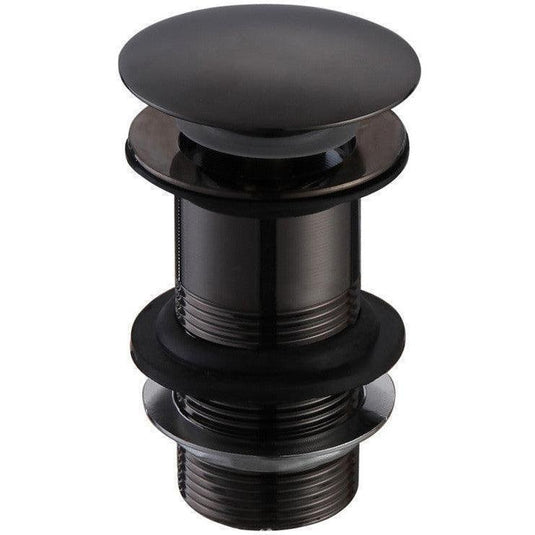 Ruby Unslotted Mushroom Basin Waste (1 1/4") - Matt Black - RUBY105821 - Envy Bathrooms Ltd