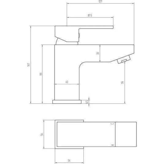 Ruby Zeus Basin Mixer & Waste - Chrome - RUBY105772 - Envy Bathrooms Ltd