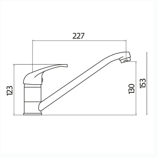 Scudo Aruba Chrome Kitchen Tap Chrome | KT34L - Envy Bathrooms Ltd