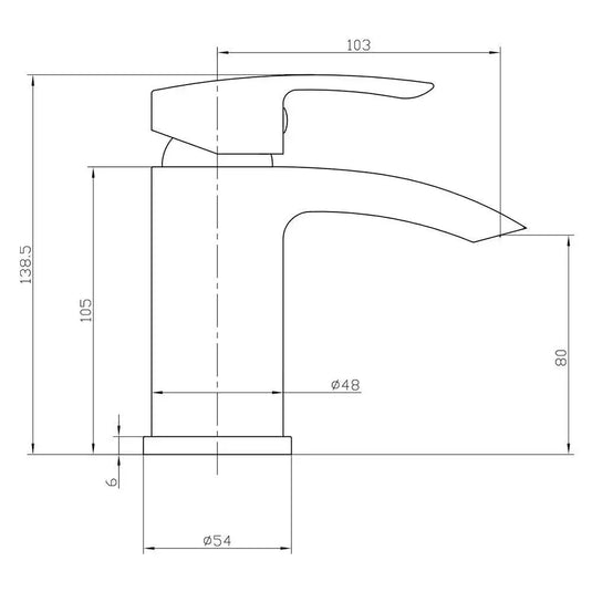 Scudo Belini Deck Mounted 1 Handle Basin Mixer Tap Inc. Waste - Matt Black - BLACK257ORBL - Envy Bathrooms Ltd