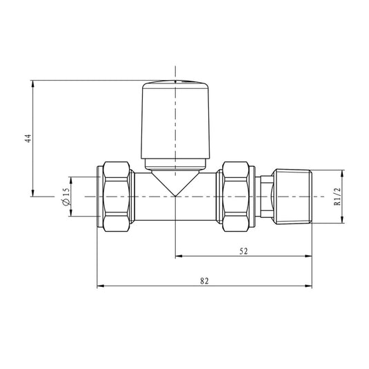 Scudo Black Modern Straight Towel Rail Valves (Pair) | TRV004 - Envy Bathrooms Ltd