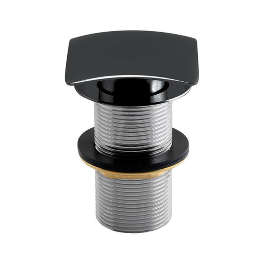 Scudo Black Square Unslotted Sprung Basin Waste | BLACK095 - Envy Bathrooms Ltd