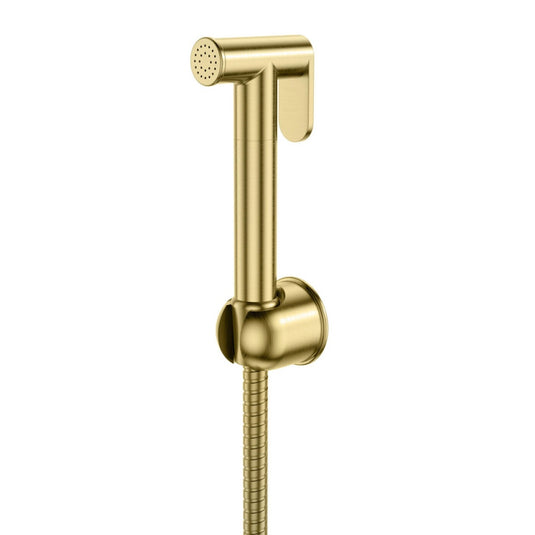 Scudo Brushed Brass Douche Handset Flexi and Holder | DOUCHE005 - Envy Bathrooms Ltd