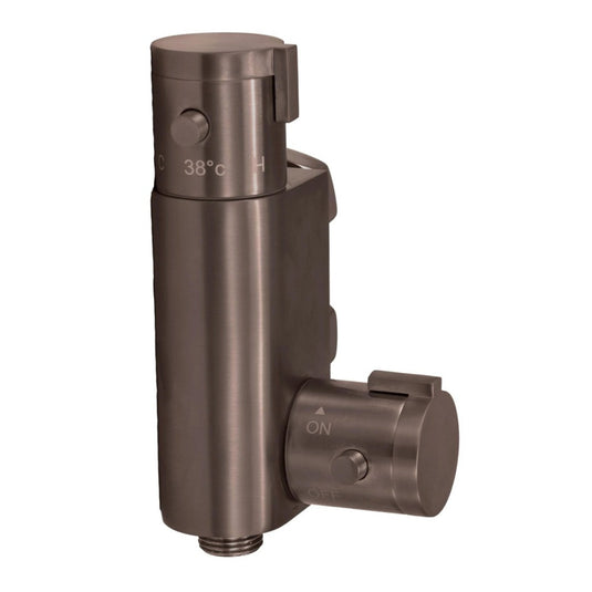 Scudo Brushed Bronze Thermostatic Vertical Valve for Douche | DOUCHE009 - Envy Bathrooms Ltd