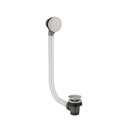 Scudo Brushed Nickel Click Clack Waste and Overflow | WASTE115BN - Envy Bathrooms Ltd