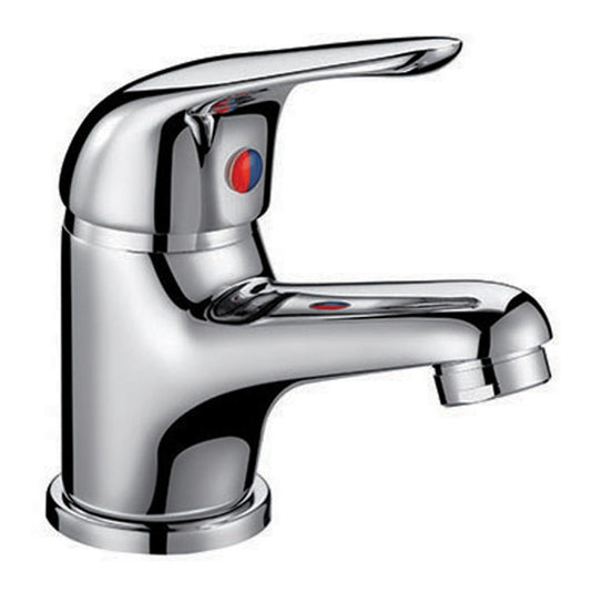 Scudo Chrome Mono Basin Mixer with Push Waste 35mm | TAP061 - Envy Bathrooms Ltd
