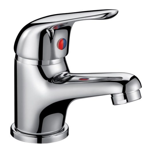 Scudo Chrome Mono Basin Mixer with Push Waste 40mm | TAP064 - Envy Bathrooms Ltd