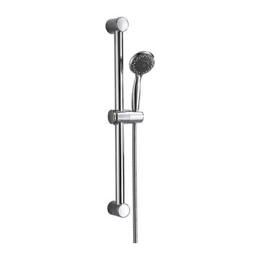 Scudo Chrome Round Slide Rail Kit with Multi-Function Handset | RISERKIT002L - Envy Bathrooms Ltd