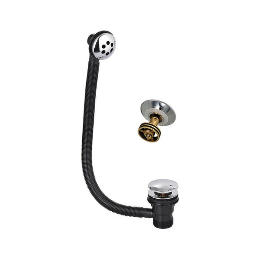 Scudo Chrome Round Sprung Bath Waste Chrome | WASTE90 - Envy Bathrooms Ltd