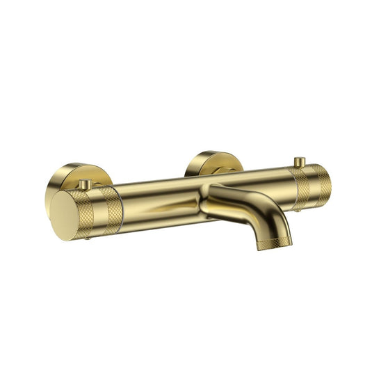Scudo Core Brushed Brass Wall Mounted Bath Filler | NU-146 - Envy Bathrooms Ltd