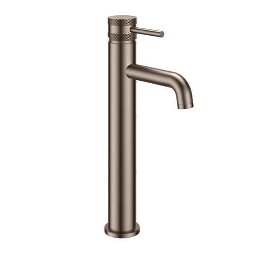 Scudo Core Brushed Bronze Tall Mono Basin Mixer Tap - Envy Bathrooms Ltd