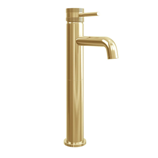 Scudo Core Collection Deck Mounted 1 Handle Basin Mixer Tap - Brushed Brass - NU-006 - Envy Bathrooms Ltd