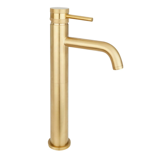 Scudo Core Collection Deck Mounted 1 Handle Basin Mixer Tap - Brushed Brass - NU-006 - Envy Bathrooms Ltd