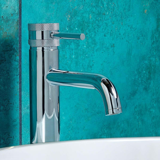 Scudo Core Collection Deck Mounted 1 Handle Basin Mixer Tap - Chrome - NU-004 - Envy Bathrooms Ltd