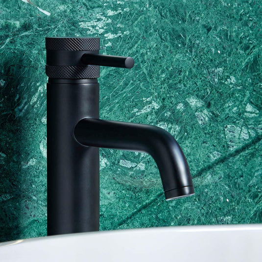 Scudo Core Collection Deck Mounted 1 Handle Basin Mixer Tap - Matt Black - NU-005 - Envy Bathrooms Ltd