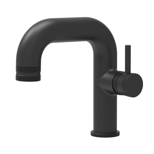 Scudo Core Deck Mounted Side Lever 1 Handle Mono Basin Tap - Black - NU-047 - Envy Bathrooms Ltd