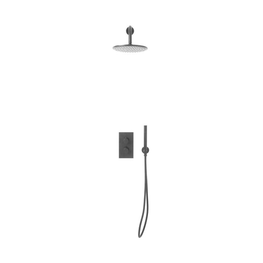 Scudo Core Gunmetal Mixer Shower and Handset | NU-036 - Envy Bathrooms Ltd
