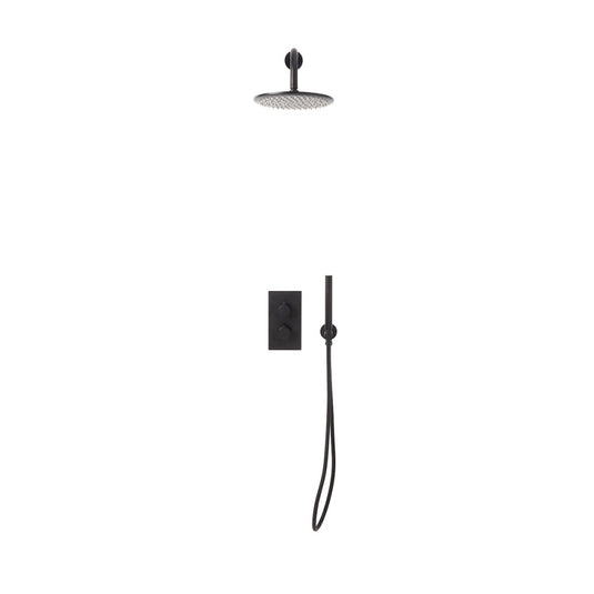 Scudo Core Matt Black Mixer Shower and Handset | NU-029 - Envy Bathrooms Ltd