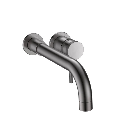 Scudo Core Wall Mounted 1 Handle Basin Mixer Tap - Gunmetal - NU-033 - Envy Bathrooms Ltd