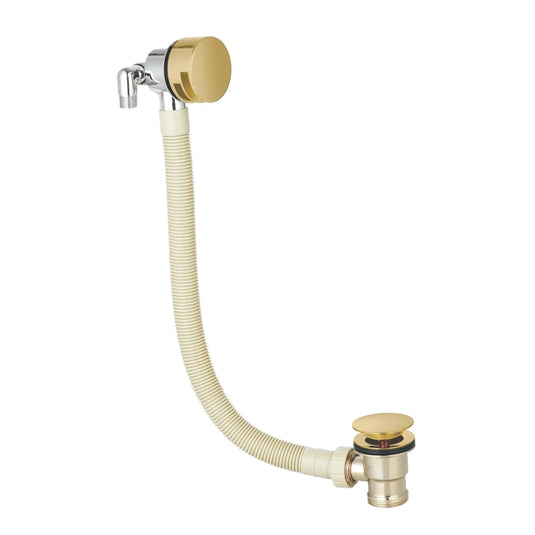Scudo Deck Mounted Bath Filler Tap - Brushed Brass - WASTE104 - Envy Bathrooms Ltd