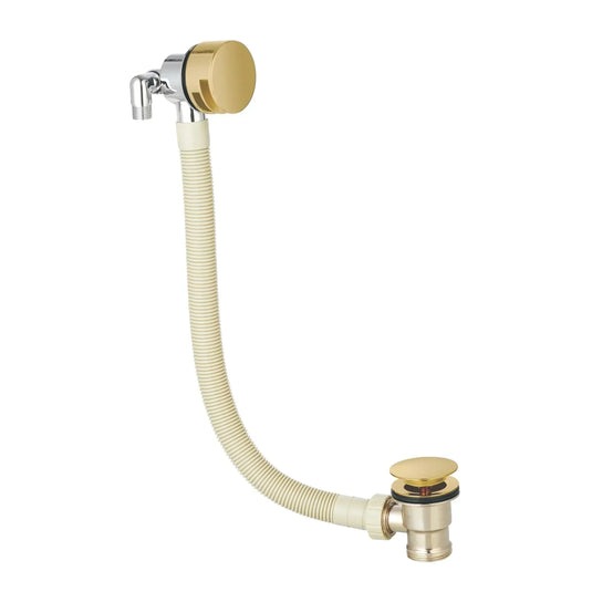 Scudo Deck Mounted Bath Filler Tap - Brushed Brass - WASTE104 - Envy Bathrooms Ltd