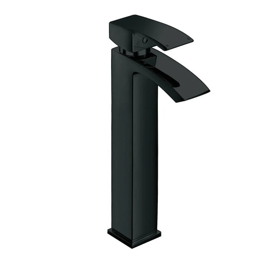 Scudo Descent Deck Mounted 1 Handle Basin Mixer Tap - Matt Black - BLACK252ORBL - Envy Bathrooms Ltd