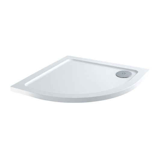 Scudo Eco-Stone Quadrant Shower Tray 900 x 900mm | 900-900-QUAD-WTE - Envy Bathrooms Ltd