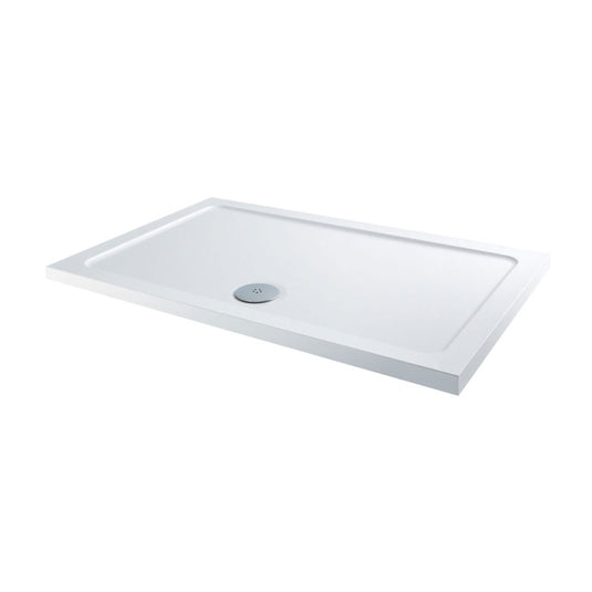 Scudo Eco-Stone Rectangular Shower Tray 1200 x 900mm | 1200-900-REC-WTE - Envy Bathrooms Ltd