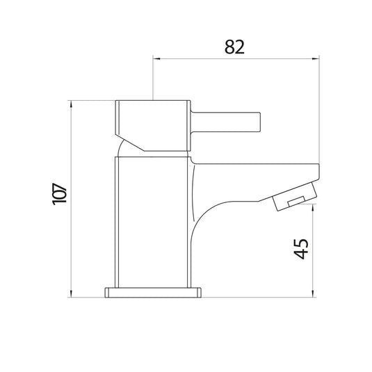 Scudo Forme Deck Mounted 1 Handle Basin Mixer Tap Inc. Waste - Chrome - TAP014 - Envy Bathrooms Ltd