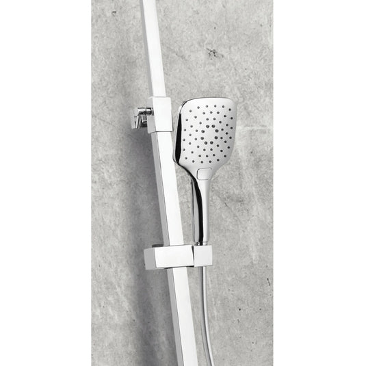 Scudo Helier Chrome Square Cool Touch Rigid Riser Mixer Shower | SHOWER010 - Envy Bathrooms Ltd