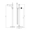 Scudo Koko Brushed Brass Freestanding Bath Shower Mixer Tap | KO-015 - Envy Bathrooms Ltd