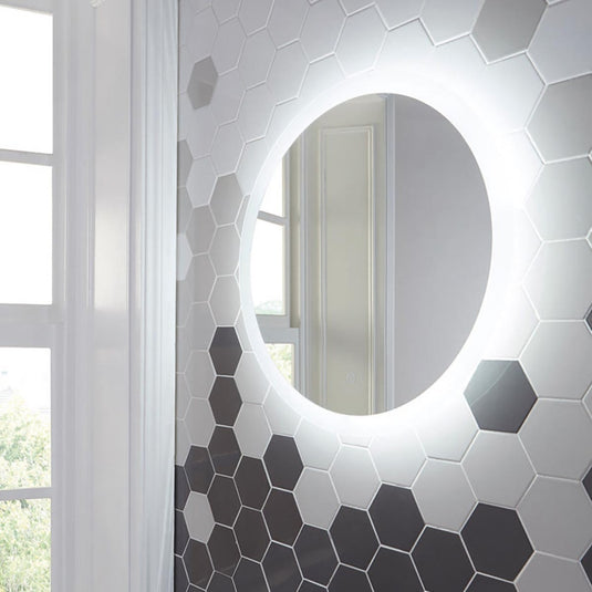 Scudo Lunar LED Mirror with Demister Pad 600mm | LUNAR60 - Envy Bathrooms Ltd