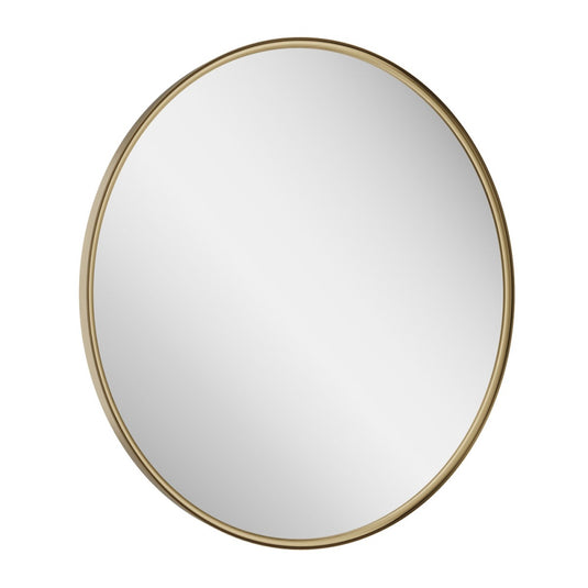 Scudo Macie Brushed Brass LED Round Mirror 600mm | MACIE-600RND-BB - Envy Bathrooms Ltd