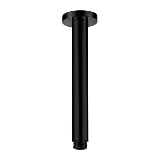 Scudo Matt Black Round Shower Ceiling Arm | BLACK015ORBL - Envy Bathrooms Ltd