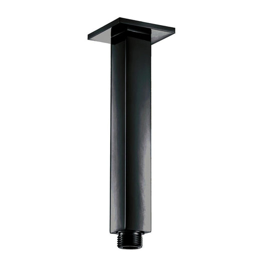 Scudo Matt Black Square Ceiling Mounted Wall Arm | BLACK009ORBL - Envy Bathrooms Ltd