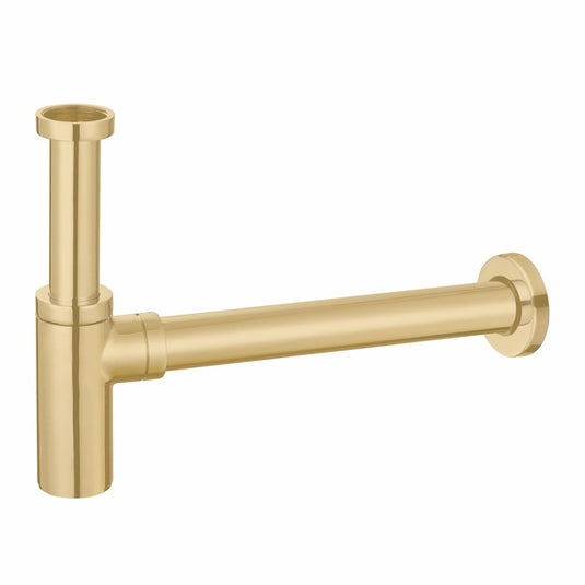 Scudo Minimalist Round Bottle Trap Brushed Brass | BT04 - Envy Bathrooms Ltd