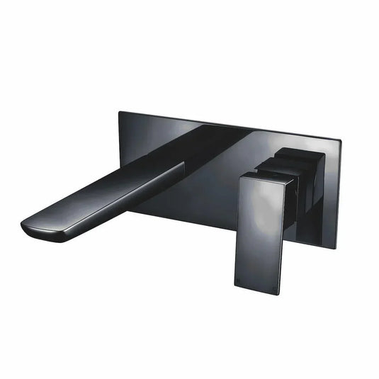 Scudo Muro 2 Tap Hole Wall Mounted Bath Filler Tap - Matt Black - BLACK249ORBL - Envy Bathrooms Ltd