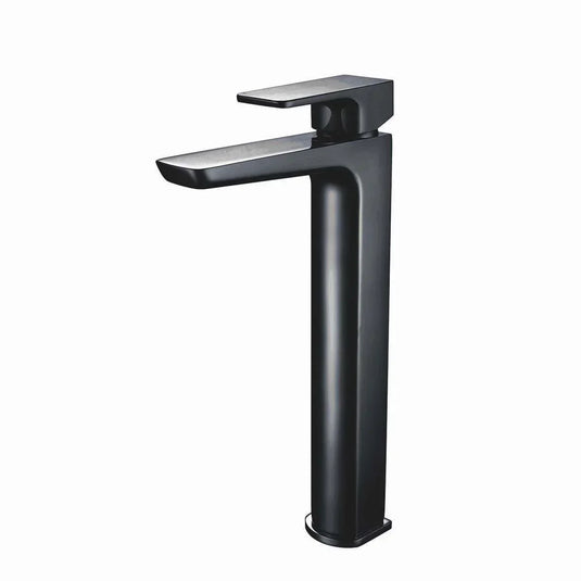 Scudo Muro Deck Mounted 1 Handle Basin Mixer Tap - Matt Black - BLACK244ORBL - Envy Bathrooms Ltd