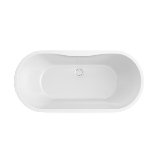 Scudo Onyx Freestanding Bath 1655 x 745mm White | BATH-DE1655 - Envy Bathrooms Ltd