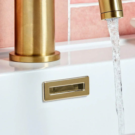 Scudo Rectangle Overflow Insert - Brass - OVERFLOWSQ-BRASS - Envy Bathrooms Ltd