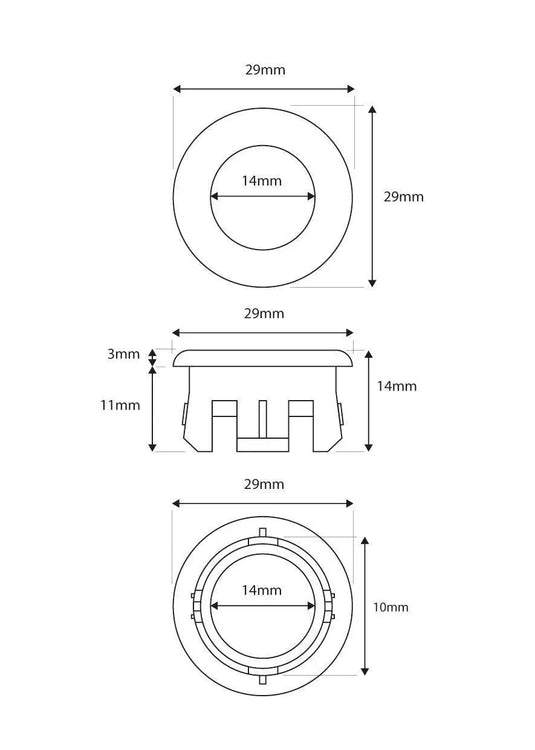 Scudo Round basin over flow- Brushed Bronze - OVERFLOWRND-BZ - Envy Bathrooms Ltd
