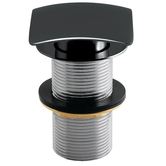 Scudo Square Unslotted Sprung Basin Waste - Matt Black - BLACK095 - Envy Bathrooms Ltd