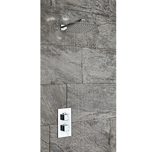 Scudo Stainless Steel 300mm Square Fixed Head - Chrome - SH004L - Envy Bathrooms Ltd