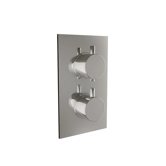 Scudo Twin Round Handle 2 Outlet Concealed Valve Diverter Shower Valve - Chrome - CONCEALED006 - Envy Bathrooms Ltd