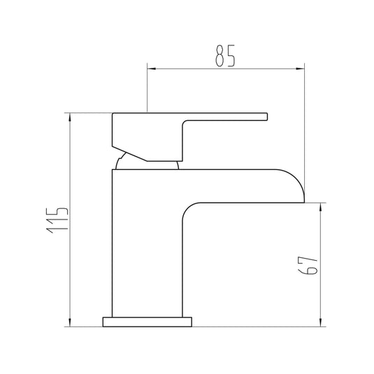 Scudo Victoria Deck Mounted 1 Handle Basin Mixer Tap Inc. Waste - Chrome - TAP008 - Envy Bathrooms Ltd