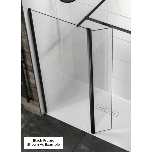 Sommer 400mm Wetroom Hinged Return Deflector Panel - 8mm - Brushed Brass - SOWBG4H - Envy Bathrooms Ltd