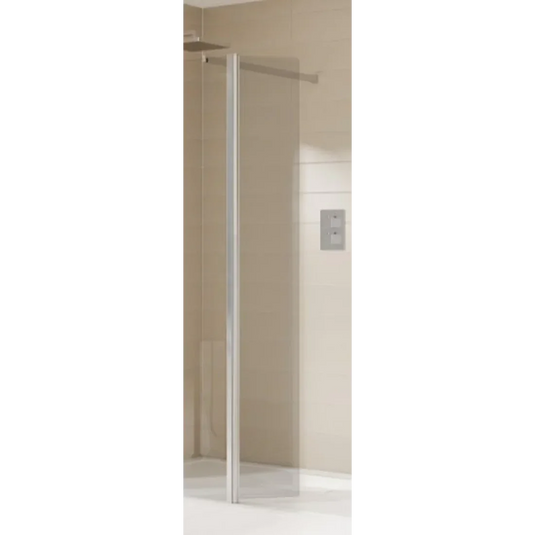 Sommer 400mm Wetroom Hinged Return Deflector Panel - 8mm - Chrome - SOW4H - Envy Bathrooms Ltd